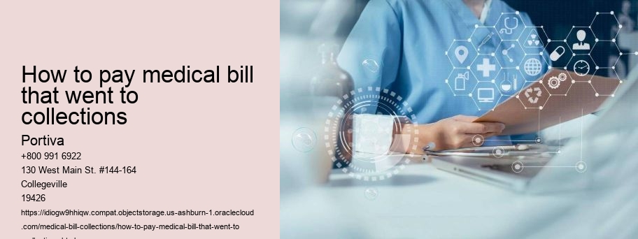 how to pay medical bill that went to collections