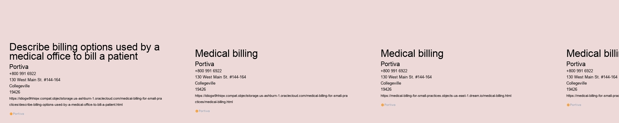 describe billing options used by a medical office to bill a patient
