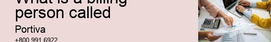 What is a billing person called