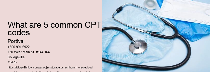 What are 5 common CPT codes